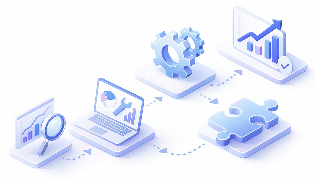Digitale Transformation im KMU: Von der Analyse bis zur Umsetzung mit messbarem Nutzen. Digitalisierung für KMU mit Find-Your-Software.