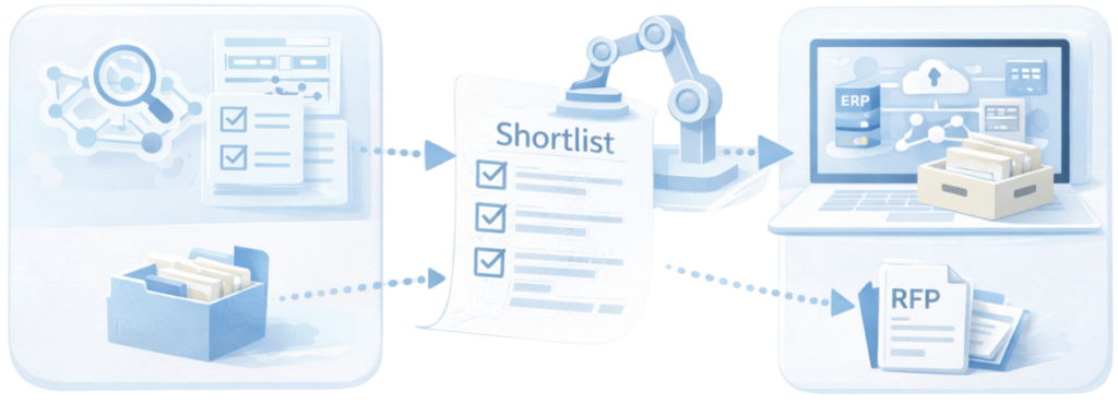 Vom Match zum RFP: Wie Ihre autonome Shortlist aus der Matching Engine nahtlos in das Selection Portal übergeht