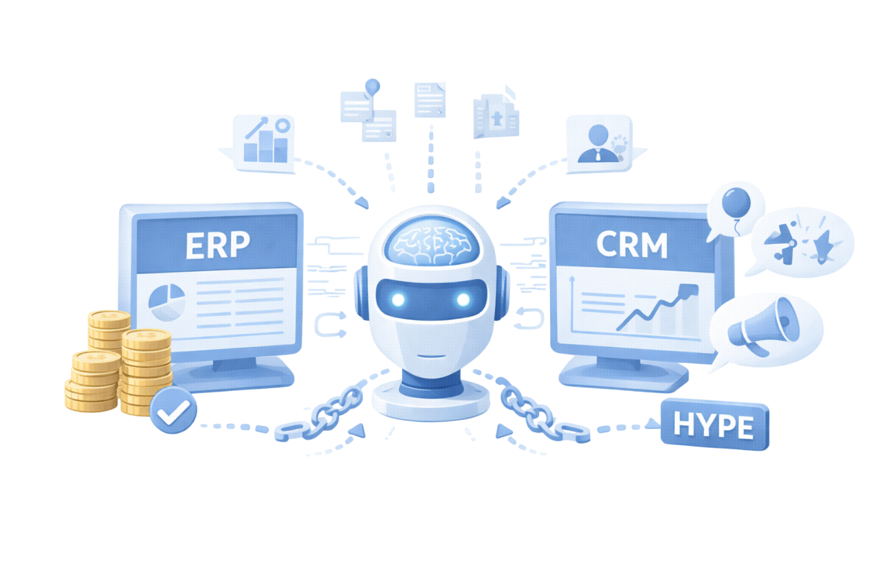 Welche KI-Funktionen in ERP und CRM wirklich Geld sparen (und welche nur Hype sind)