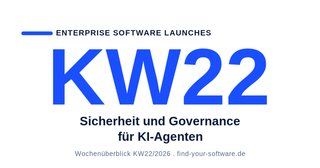 Enterprise Software Launches KW22 2026 – Sicherheit und Governance für KI-Agenten | find-your-software.de