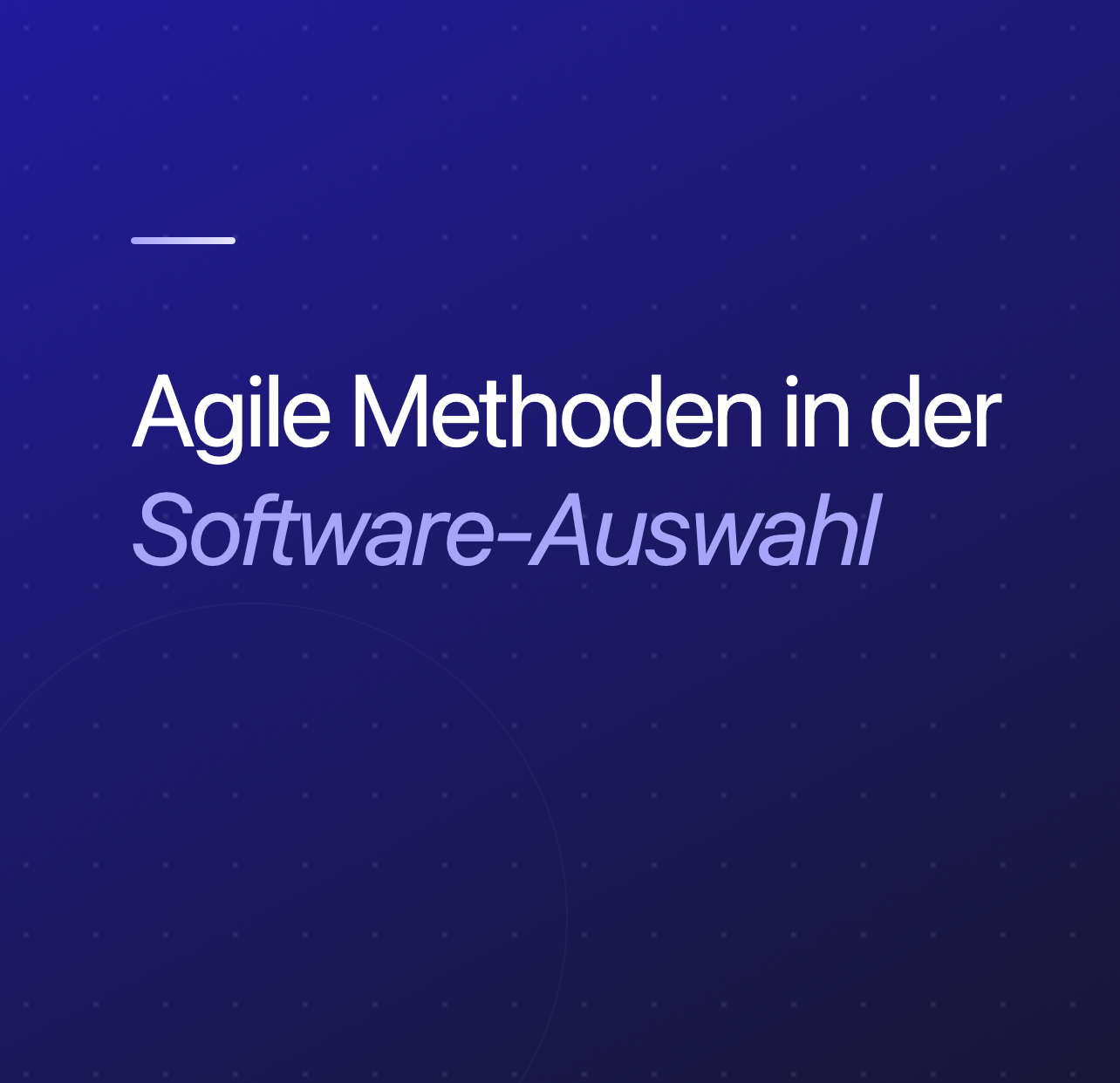 Agile Methoden in der Softwareauswahl